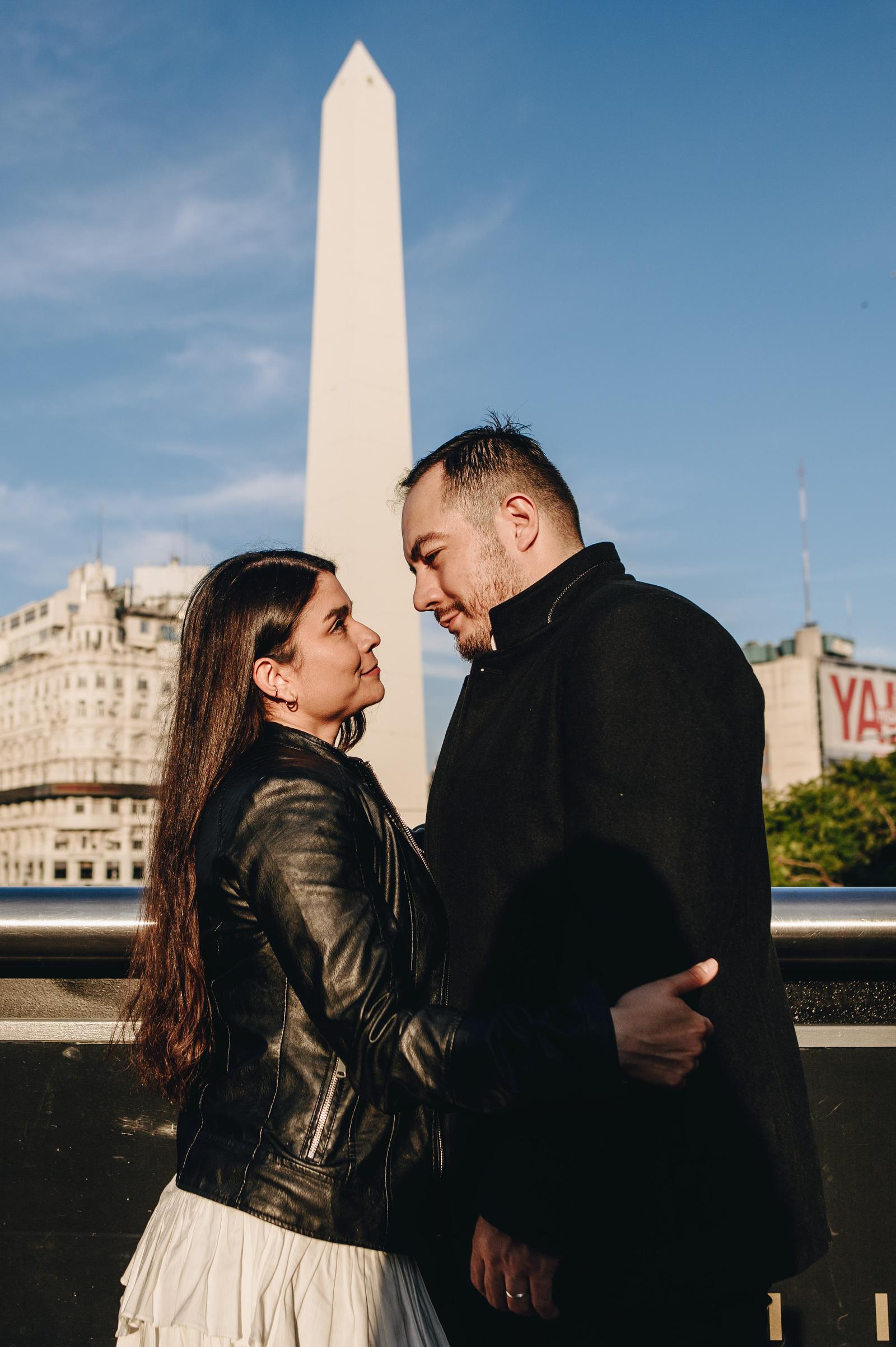 El Obelisco desde el mirador de 9 de Julio y Corrientes