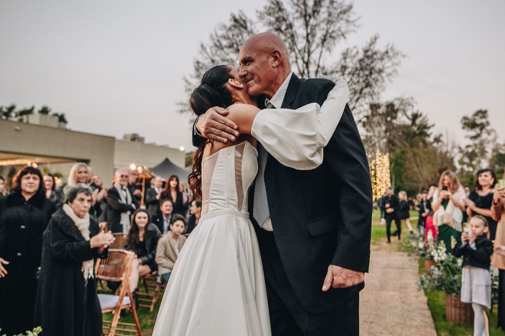 El beso de Sofi con su padre
