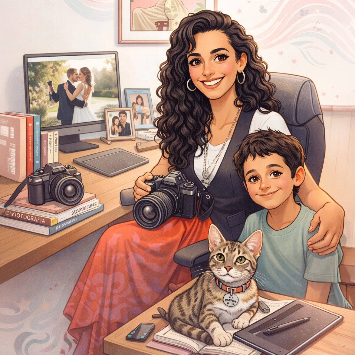 Anto con su hijo Felipe